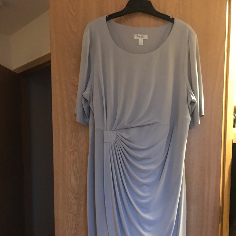 Gray mock wrap dress
